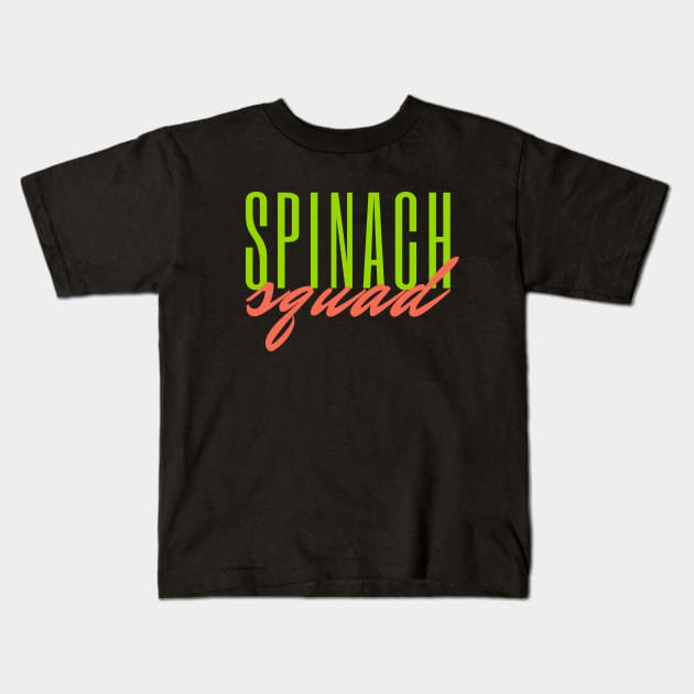 Spinach Squad Veg Vegan Gift Kids T-Shirt by Printorzo